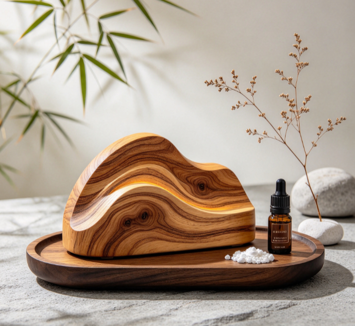 Artistic Natural Wood-Grain Diffuser