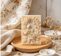 Embossed Garden-Themed Handmade Aromatherapy Art Pieces